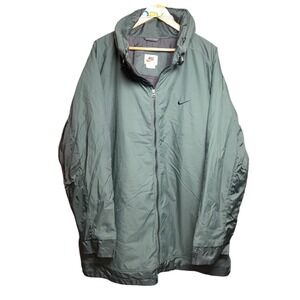 Nike Green Full Zip Hooded Jacket Athletic Sportswear Mens Size Large